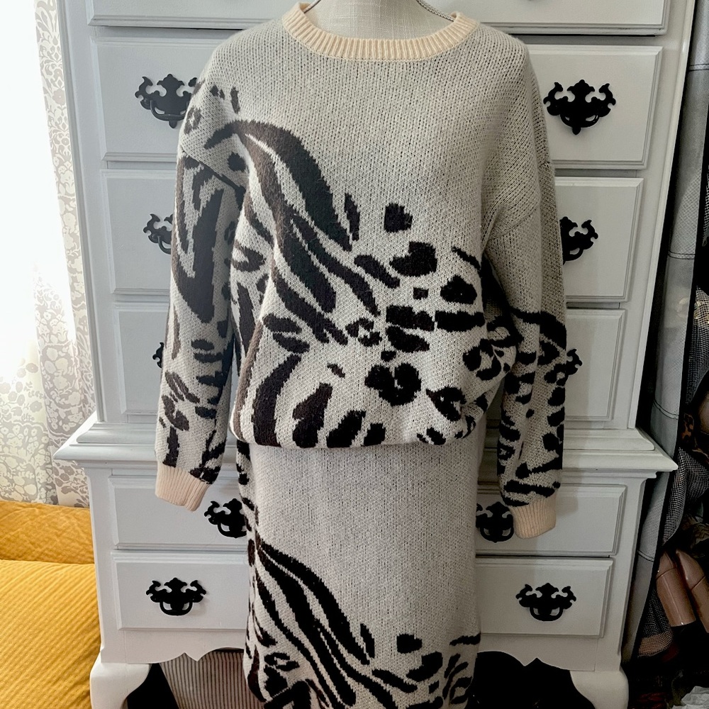 Sweater and matching skirt set